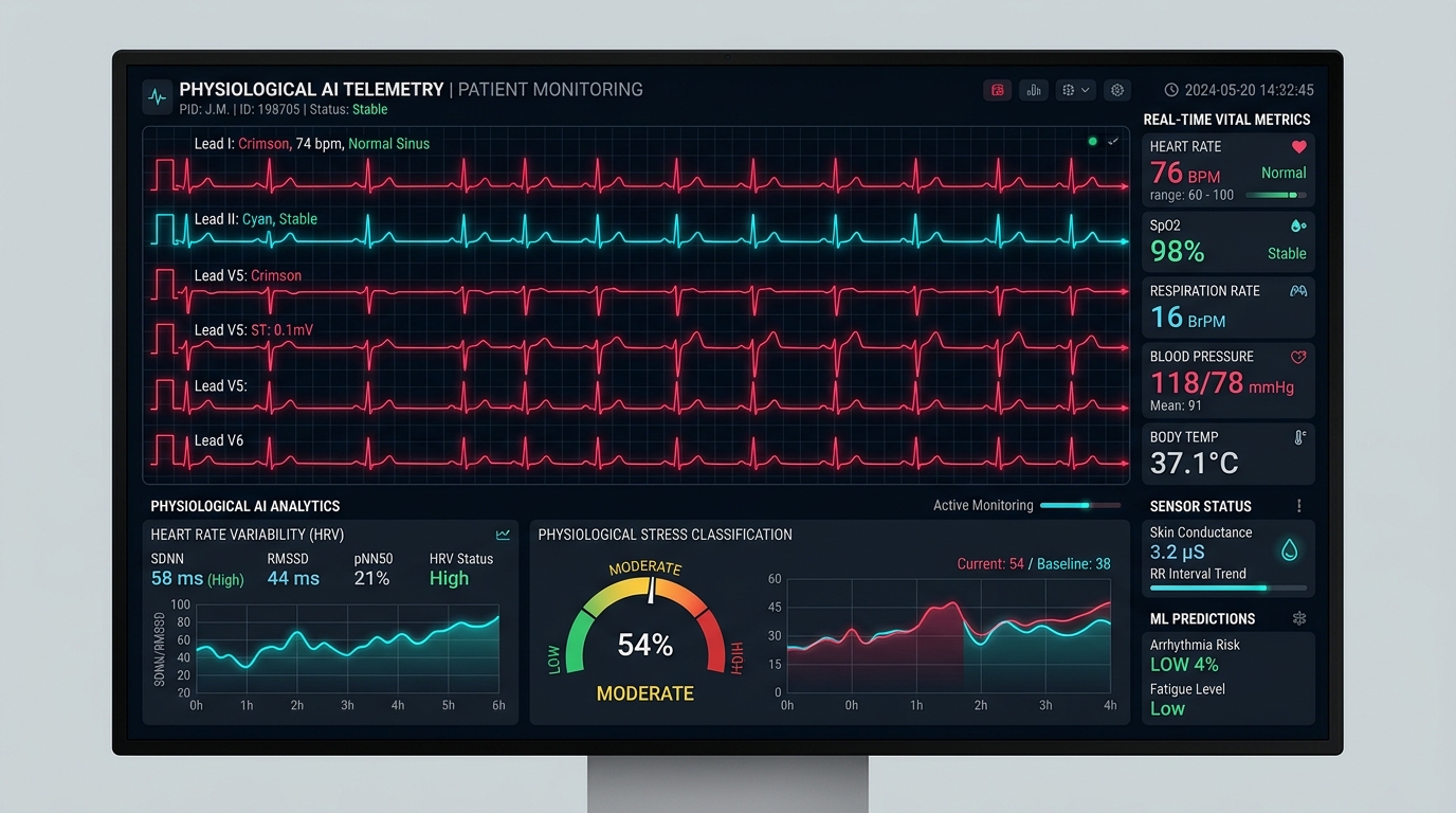 Stress Detection Physiological Telemetry Dashboard